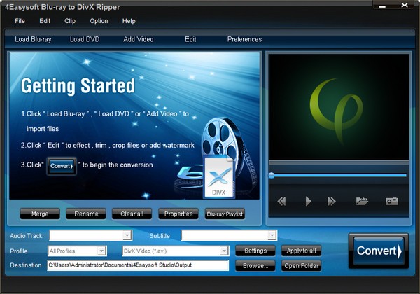 4Easysoft  Blu-ray  to  DivX  Ripper(视频转换器)